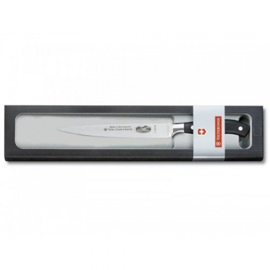 Кухонний кований професійний ніж Victorinox для м'яса 7.7403.15G у подарунковій упаковці