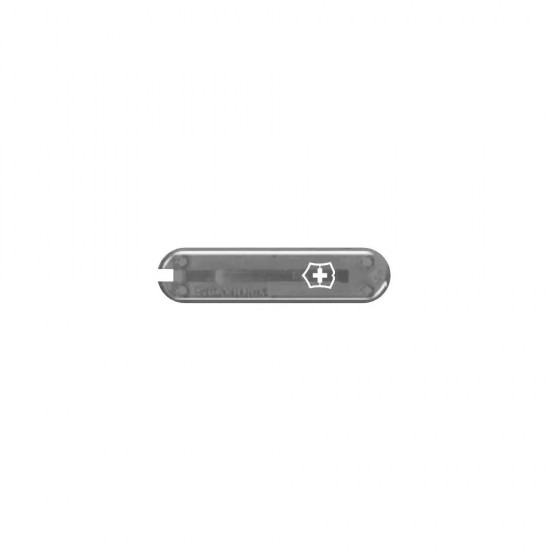 Накладка на ніж-брелок 58мм Victorinox" Mystical Morning передня з лого, сіра напівпрозора (C.6231.T3)