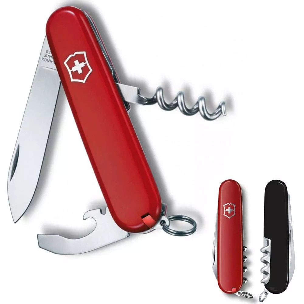 Складаний ніж 84 мм Victorinox Waiter Ukraine 1 шар, 9 функцій червоно-чорний (0.3303.1.3)