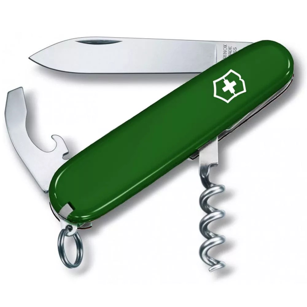 Складаний швейцарський ніж Victorinox Waiter 84 мм 9 функцій Зелений (0.3303.4)