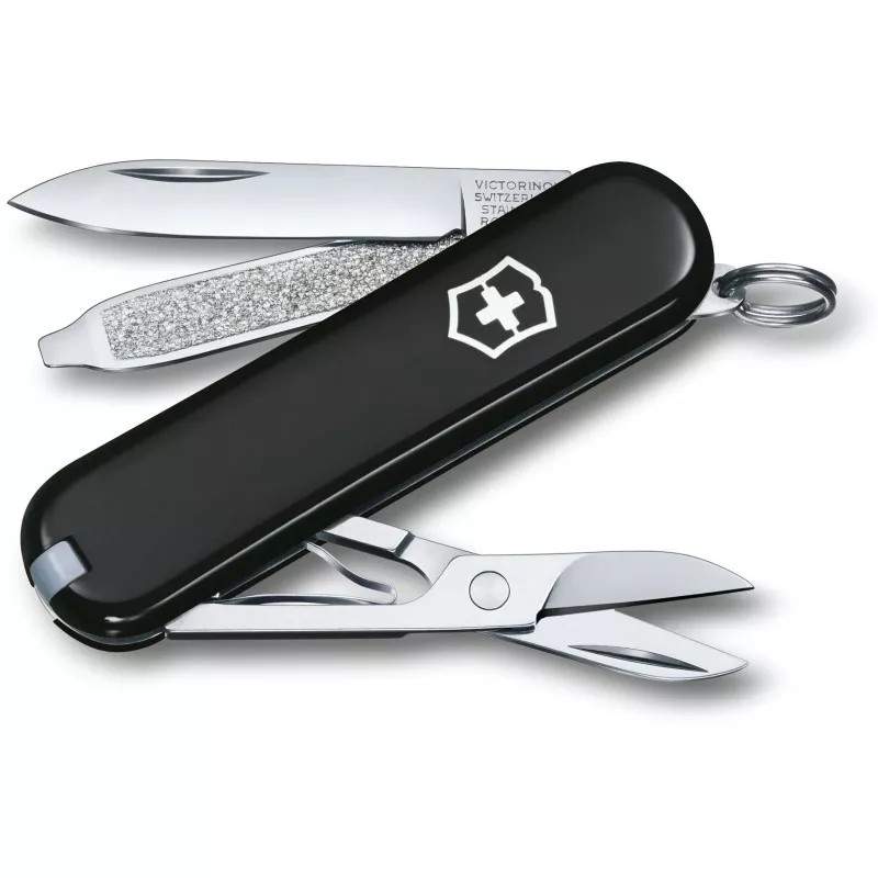 Складаний ніж Victorinox Classic SD 58 мм 7 функцій Чорний у блістері (0.6223.3B1)