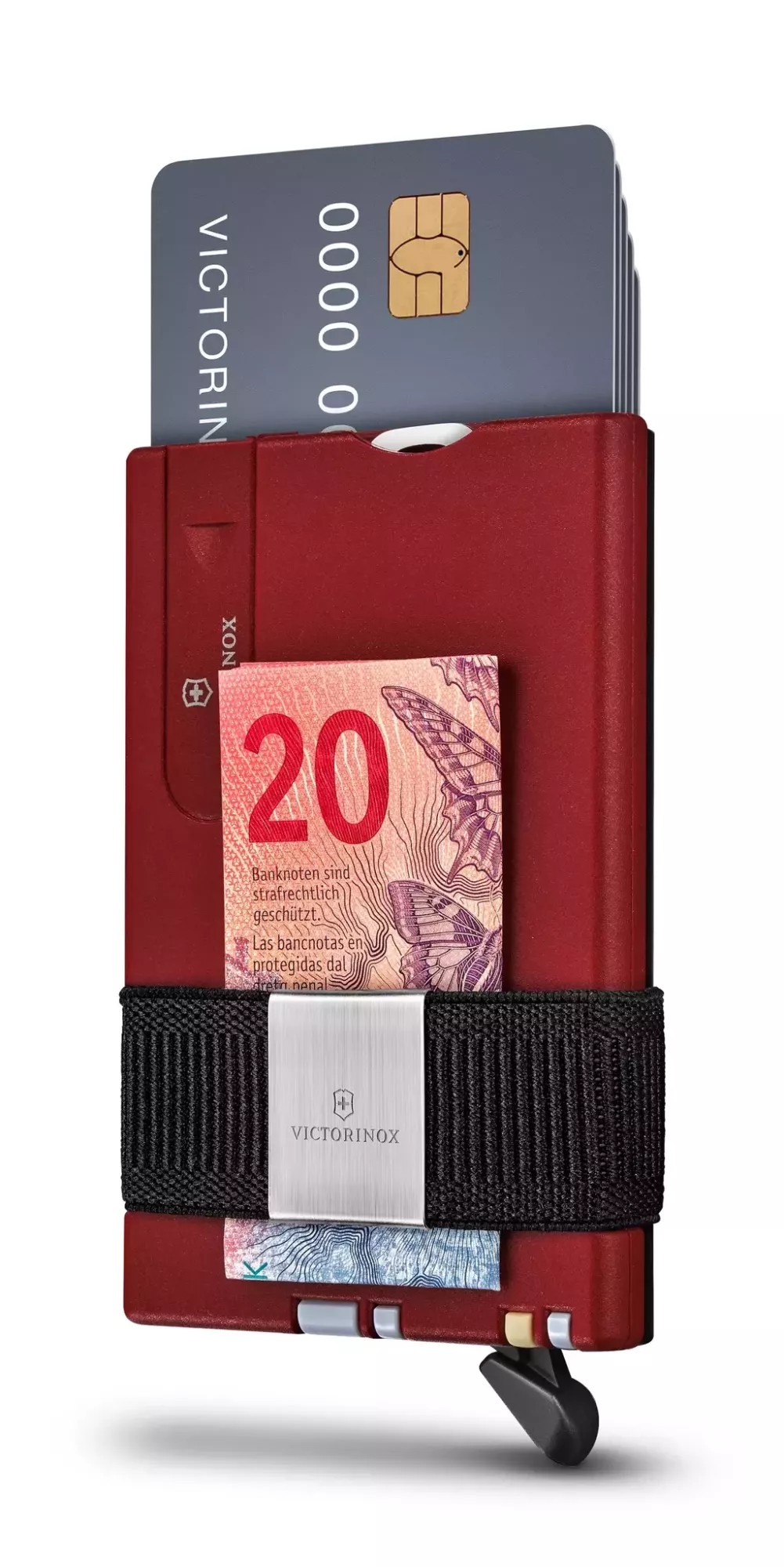 Картка-мультитул на 10 функцій з картхолдером VICTORINOX Smart Card Wallet Iconic Red червоний, чорний (0.7250.13)