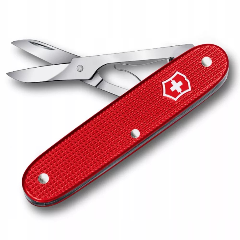 Кишеньковий складаний інструмент ножиці 93мм Victorinox COMPANION X ALOX 1 функція, рифлені червоні накладки (0.8070.20)