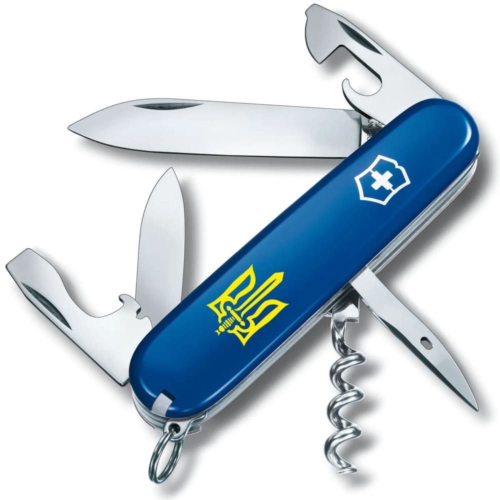 Складаний ніж Victorinox SPARTAN UKRAINE Тризуб ОУН жовтий. 1.3603.2_T0308u