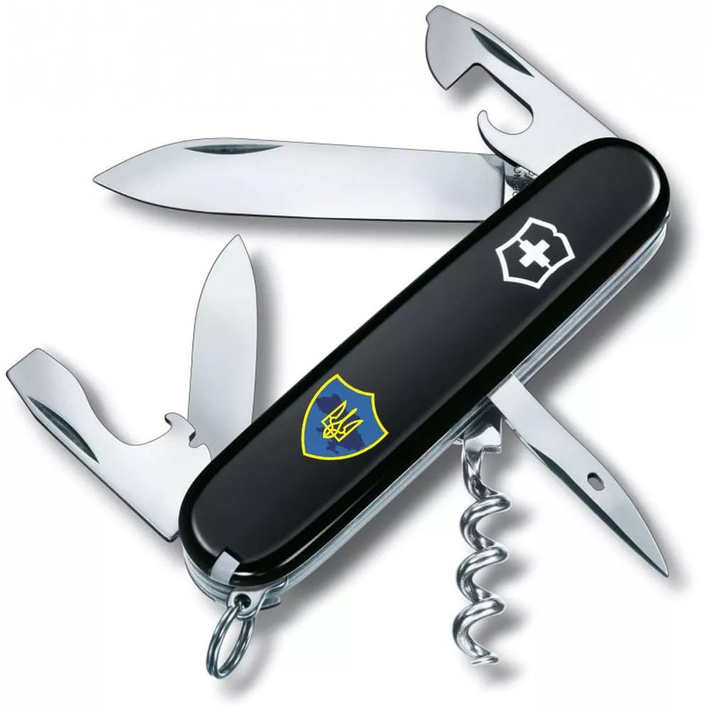 Складаний ніж Victorinox Spartan Ukraine Тризуб на щиті (1.3603.3_T1080u)