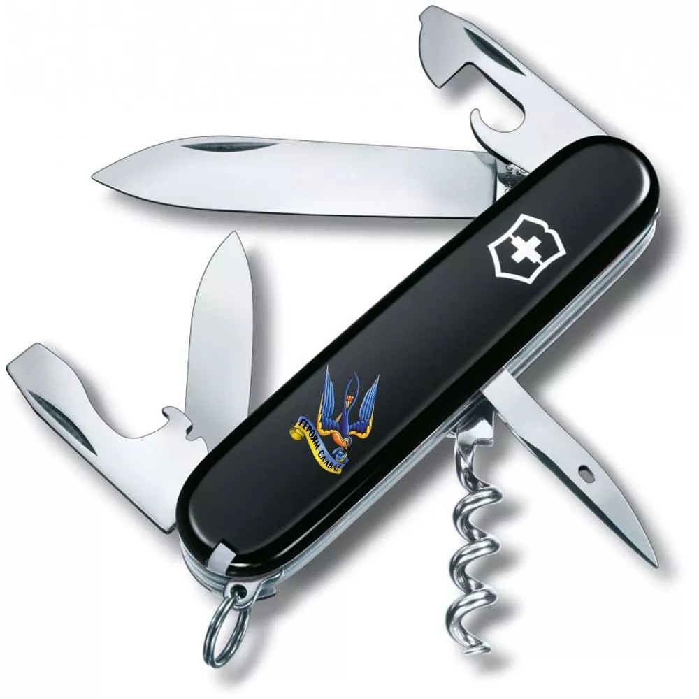 Складаний ніж Victorinox Spartan Ukraine Тризуб-Ластівка та Героям слава (1.3603.3_T1220u)