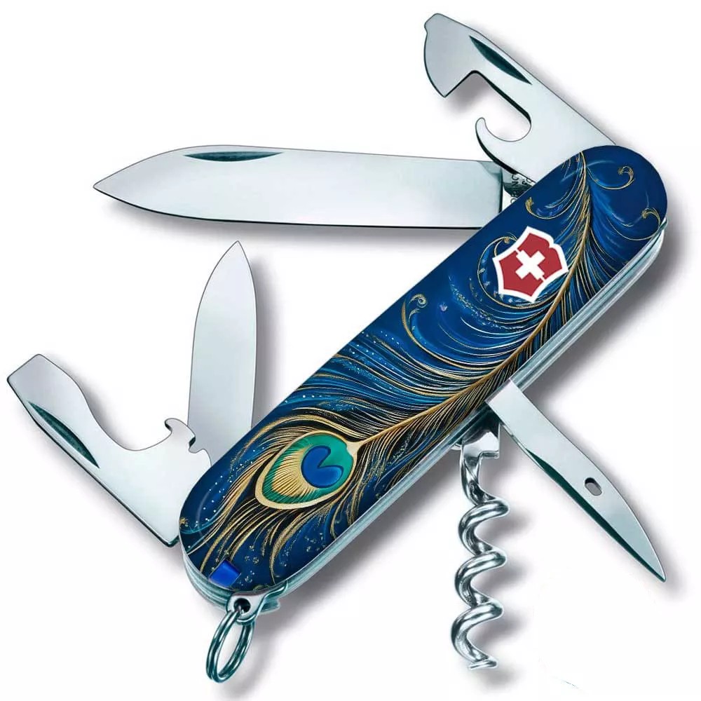 Складаний ніж Victorinox Spartan Ukraine 91 мм 13 функцій Чарівне перо Жар-Птиці (1.3603.3_T3150pw)