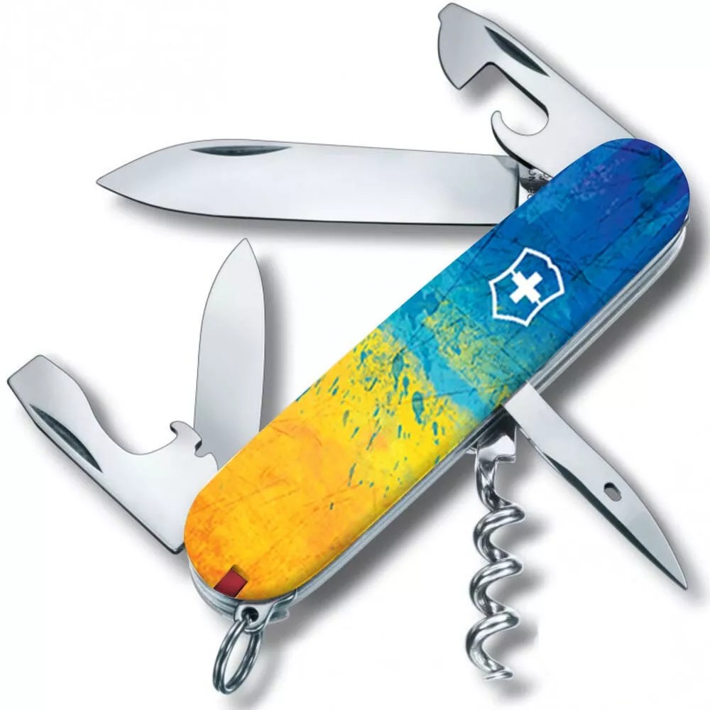 Складаний ніж Victorinox Spartan Ukraine 91 мм 13 функцій Жовто-синій (1.3603.7_T3100pw)