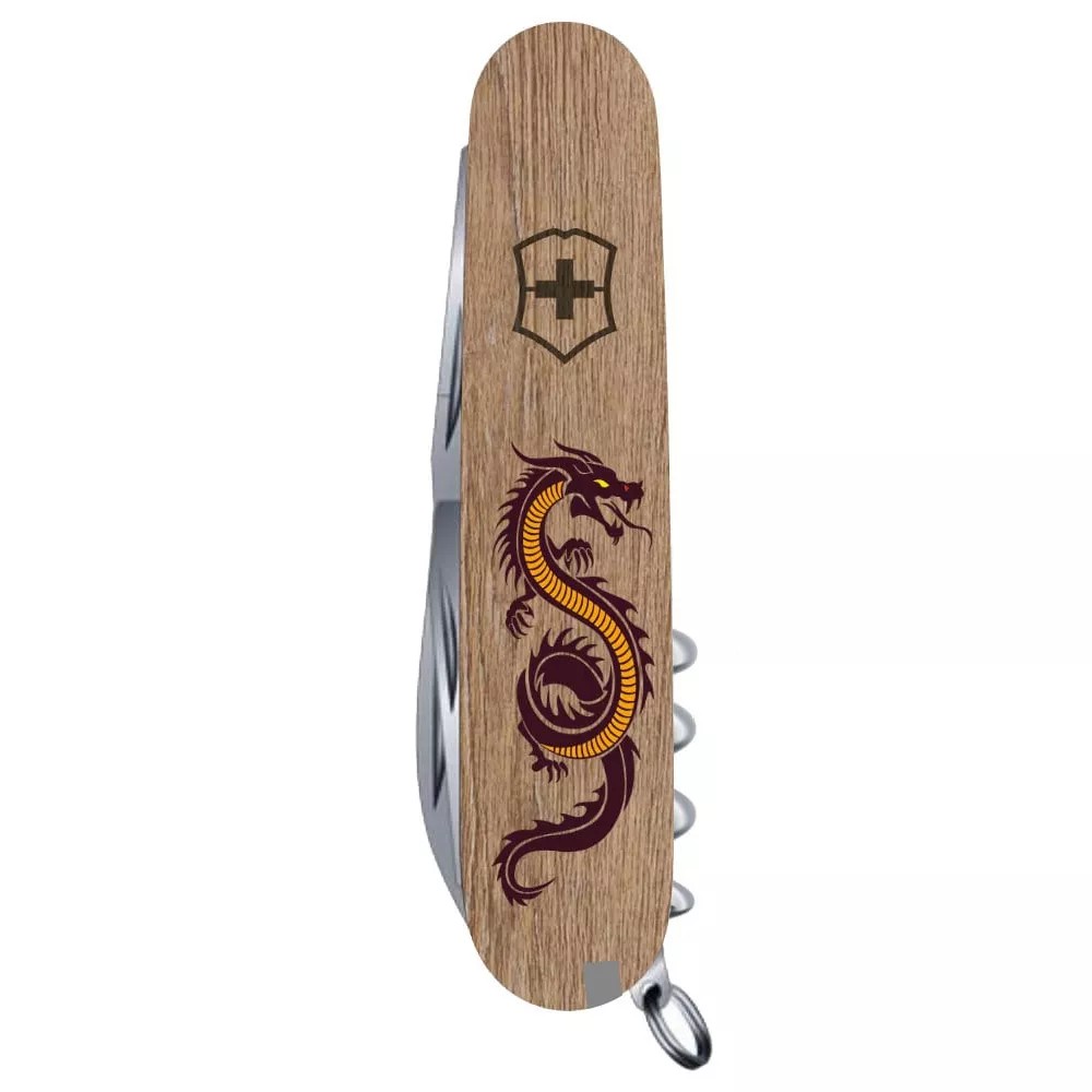 Складаний ніж Victorinox Spartan Zodiac 3D Дерев'яний дракон (1.3603.7_Z3310h)