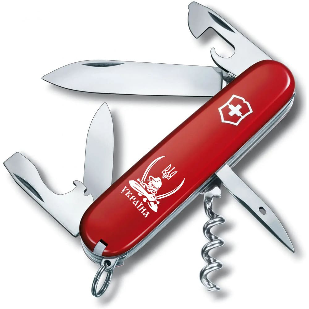Складаний ніж Victorinox SPARTAN UKRAINE Козак зі саблями білий 1.3603_T1110u