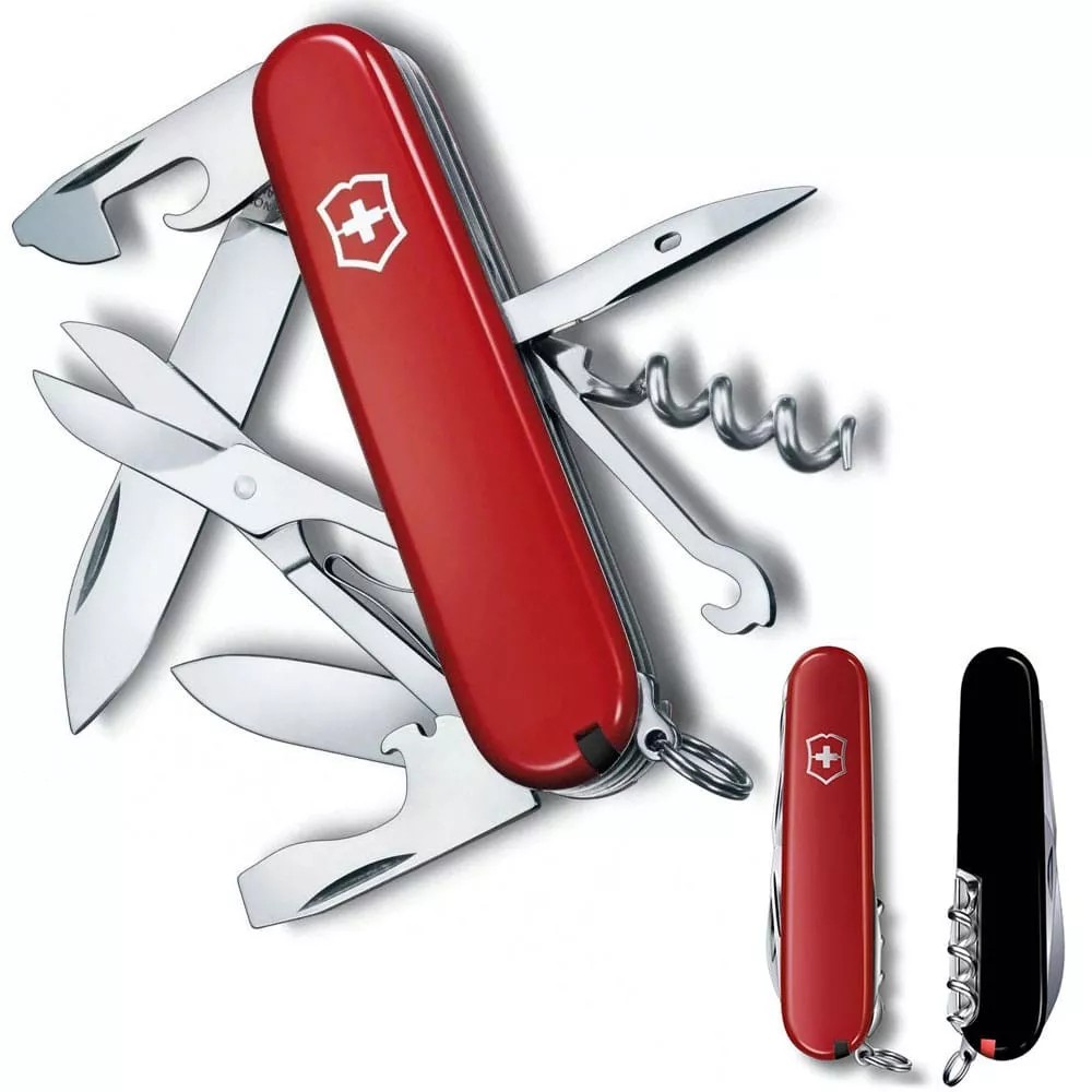Складаний ніж 91 мм Victorinox Climber Ukraine 14 функцій червоно-чорний (1.3703.1.3)