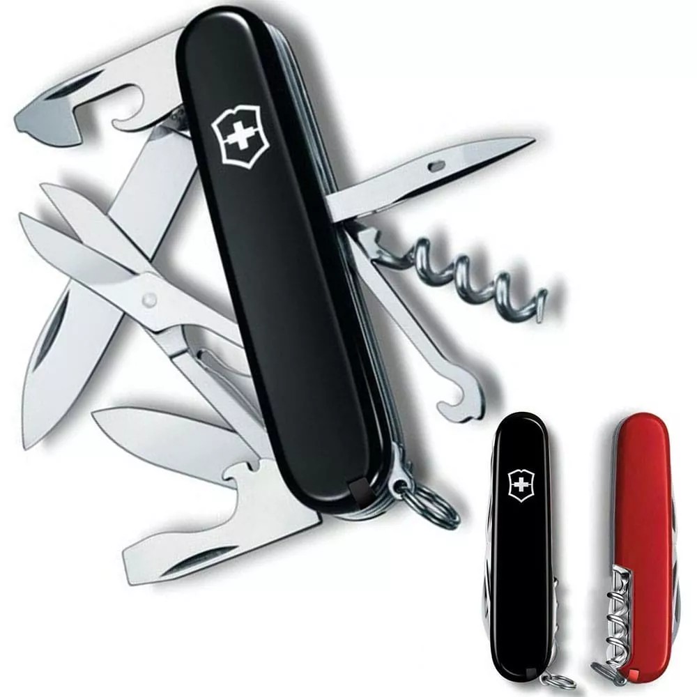 Складаний ніж 91 мм Victorinox Climber Ukraine 14 функцій Червоно-чорний(1.3703.3.1)