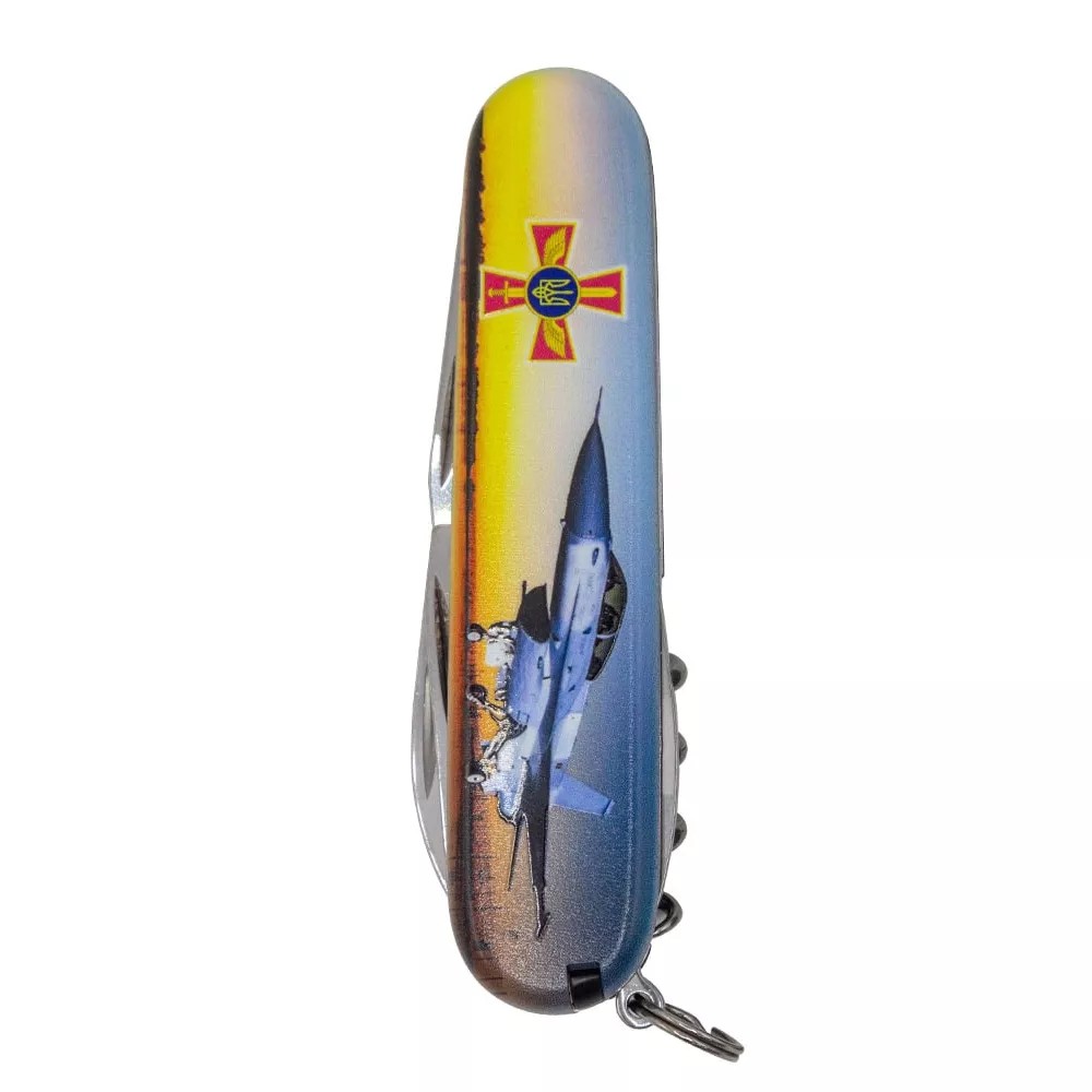 Складаний ніж Victorinox Climber Army Літак та Емблема ЗС ЗСУ (1.3703.3_W3040p)