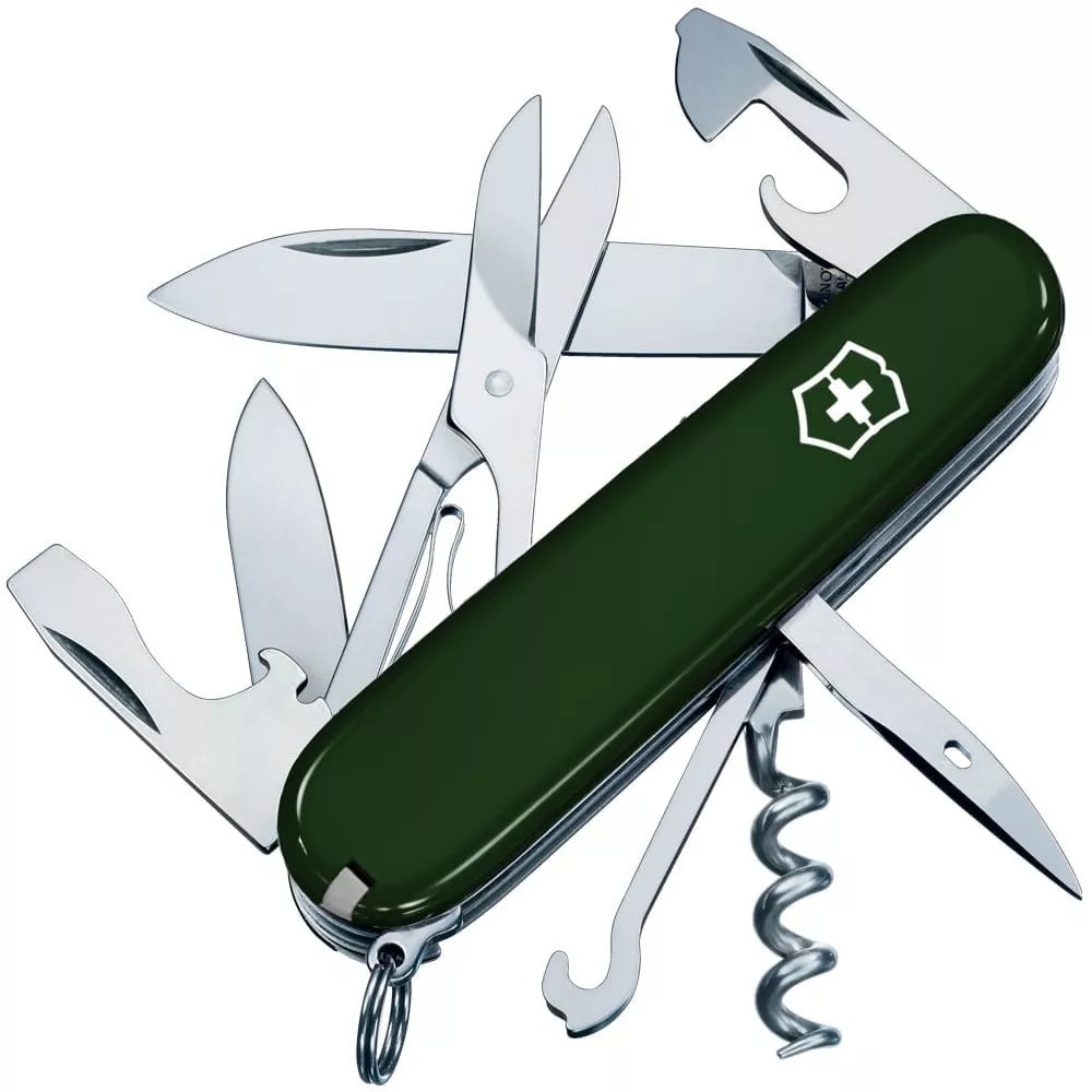 Складаний ніж Victorinox Climber 91 мм, 14 функцій Зелений (1.3703.4)