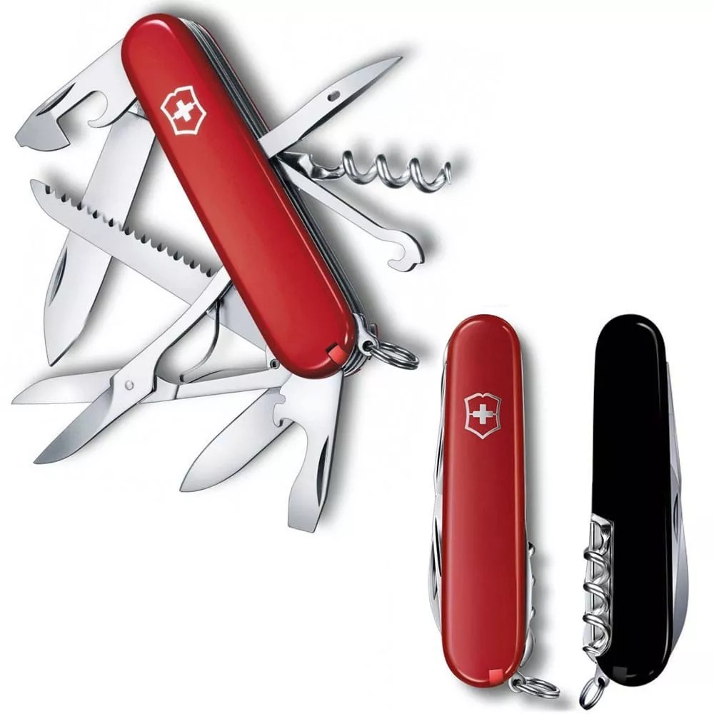 Складаний ніж Victorinox Huntsman Ukraine Червоно-чорний (1.3713.1.3)
