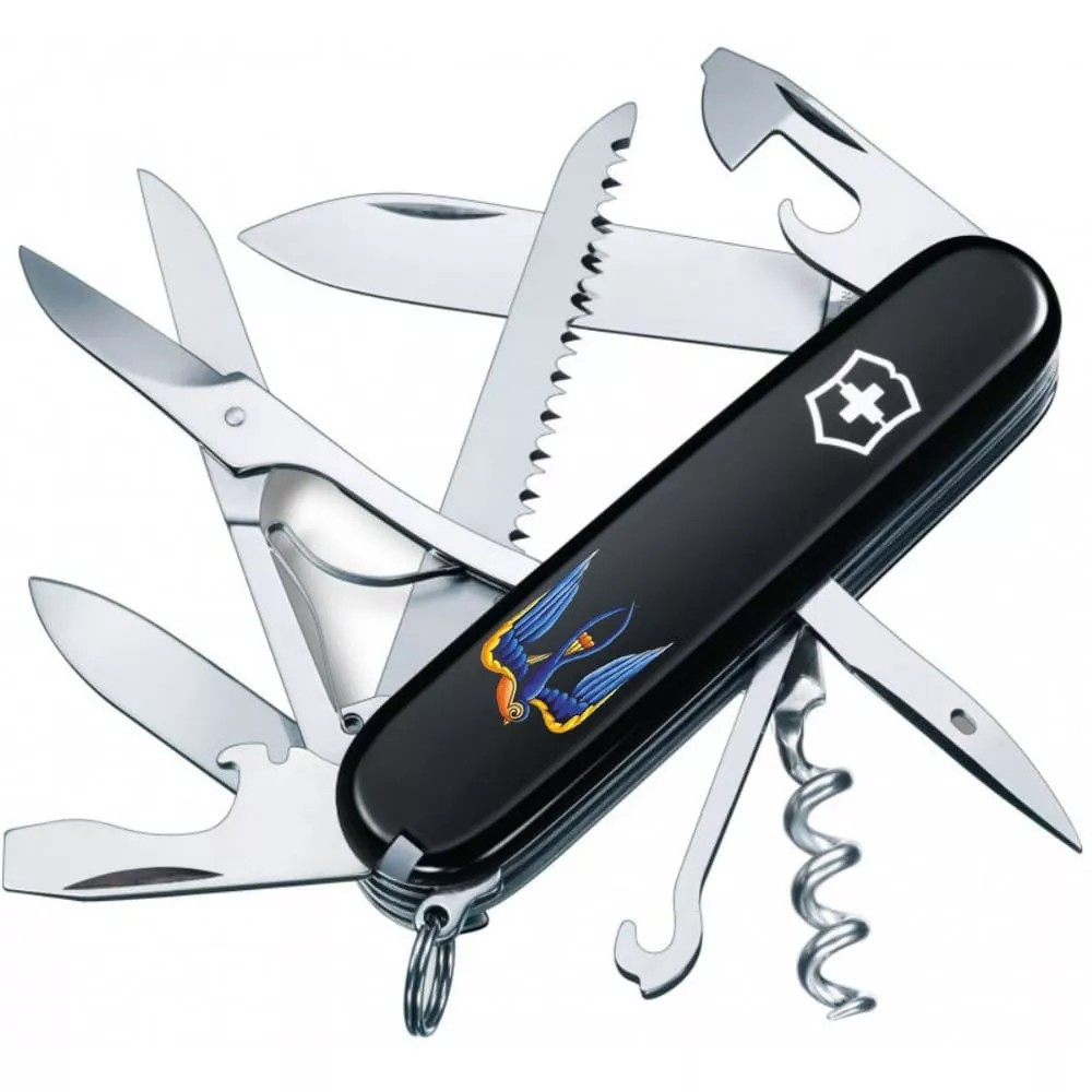 Складаний ніж Victorinox Huntsman Ukraine Тризуб-Ластівка (1.3713.3_T1230u)