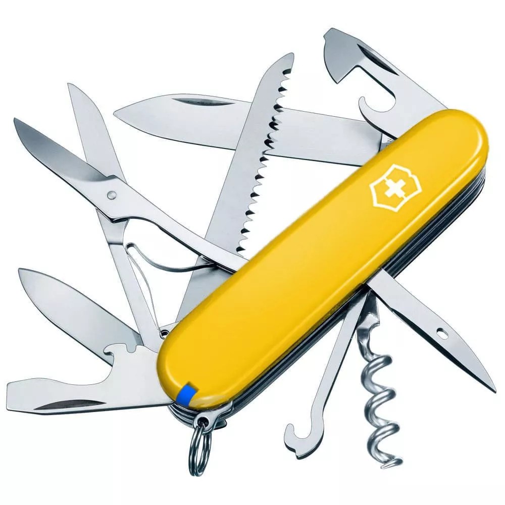 Складаний ніж Victorinox Huntsman 91 мм 15 функцій Жовтий (1.3713.8)