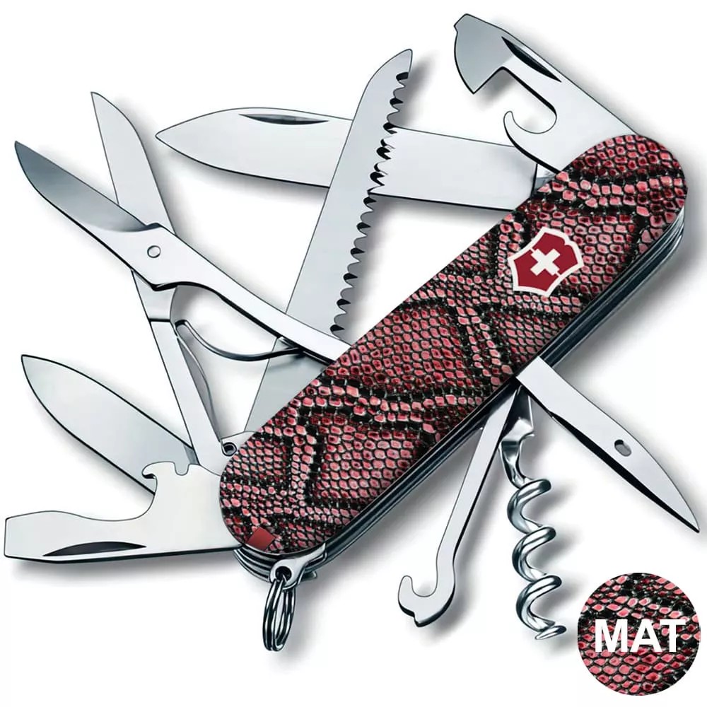 Складаний ніж 91 мм Victorinox Huntsman Design 15функцій Принт Шкіра пітона (13713_R2200pk)