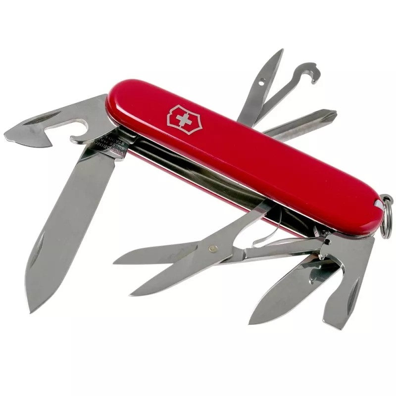 Швейцарський складаний ніж Victorinox Super Tinker 91 мм 14 функцій Червоний у блістері (1.4703.B1)