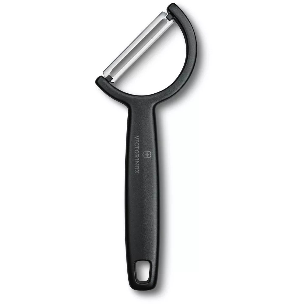 Овочечистка двостороннє пряме лезо 16,5 см Victorinox Rho чорний (6.0950.3)
