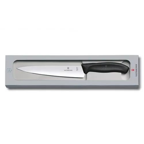Кухонний ніж Victorinox SwissClassic Carving обробний 19 см Чорний (6.8003.19G)
