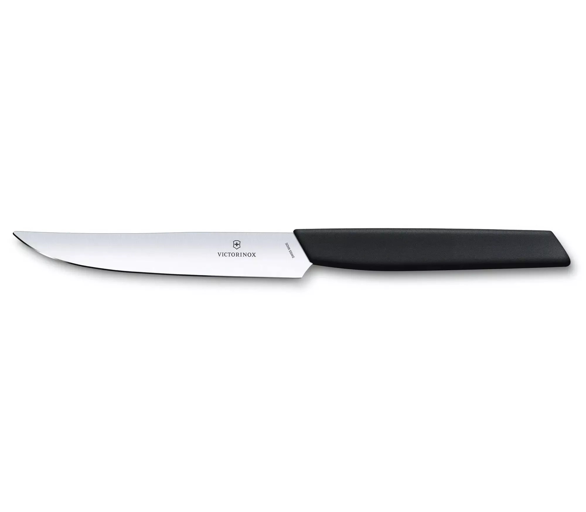 Кухонний ніж для стейку 12см Victorinox Swiss Modern Steak Knife пряме лезо, чорний (6.9003.12)
