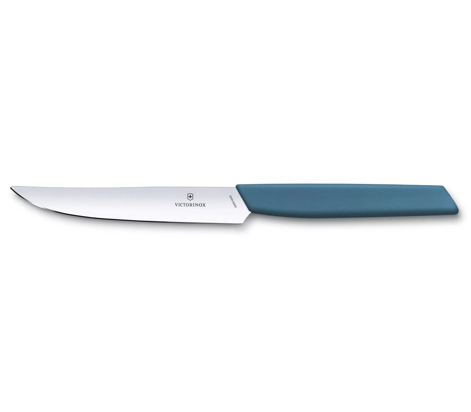 Кухонний столовий ніж для стейку 12 см Victorinox Swiss Modern Steak Knife пряме лезо, синій (6.9006.122)