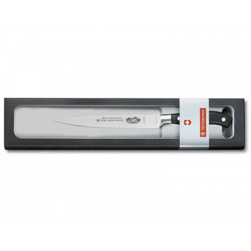 Кухонний кований професійний ніж Victorinox для м'яса 7.7403.15G у подарунковій упаковці