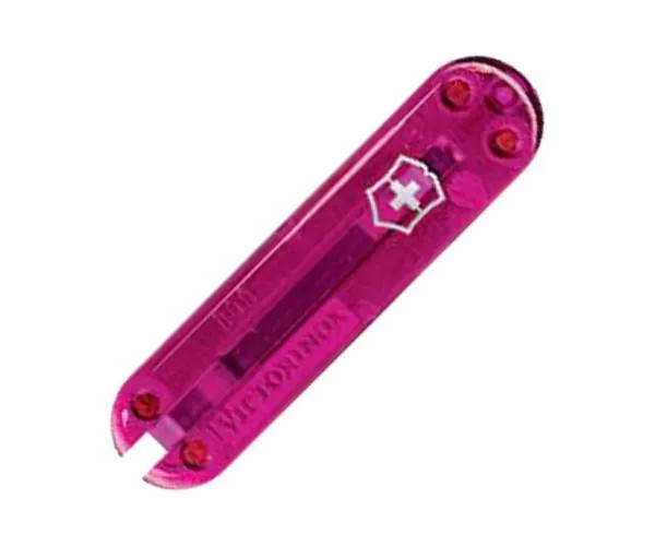 Передня накладка на ніж Victorinox pink translucent 58 мм Рожевий прозорий (C.6205.T3)