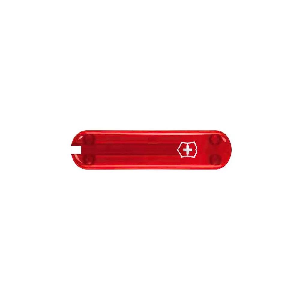 Накладка передня на ніж 65 мм Victorinox красна прозора з лого (C.6400.T3)